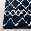 SAFAVIEH Area Rug 8×10 – Berber Shag Collection – Large – Navy & Ivory, Moroccan Design, Non-Shedding & Easy Cleaning, Plush Thick Pile, Ideal for Living Room, Bedroom, Dining Space (BER165N)(Navy/Ivory)