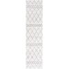 SAFAVIEH Area Rug 8×10 – Berber Shag Collection – Large – Navy & Ivory, Moroccan Design, Non-Shedding & Easy Cleaning, Plush Thick Pile, Ideal for Living Room, Bedroom, Dining Space (BER165N)(Ivory/Light Grey)