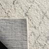 SAFAVIEH Area Rug 8×10 – Berber Shag Collection – Large – Navy & Ivory, Moroccan Design, Non-Shedding & Easy Cleaning, Plush Thick Pile, Ideal for Living Room, Bedroom, Dining Space (BER165N)(Cream/Light Grey)