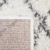 SAFAVIEH Area Rug 8×10 – Berber Shag Collection – Large – Navy & Ivory, Moroccan Design, Non-Shedding & Easy Cleaning, Plush Thick Pile, Ideal for Living Room, Bedroom, Dining Space (BER165N)(Cream/Light Grey)