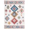 SAFAVIEH Area Rug 8×10 – Calista Shag Collection – Large – Ivory & Blue, Non-Shedding & Easy Cleaning, Ultra Plush Thick Pile, Ideal for Living Room, Bedroom, Dining Space (CAL142A)(Ivory/Blue)