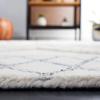 SAFAVIEH Area Rug 8×10 – Casablanca Collection – Large – Ivory & Black, Handmade Wool, Moroccan Boho Trellis Design, Ideal for Living Room, Bedroom, Dining Space (CSB990A)(Ivory/Black)