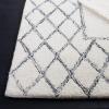 SAFAVIEH Area Rug 8×10 – Casablanca Collection – Large – Ivory & Black, Handmade Wool, Moroccan Boho Trellis Design, Ideal for Living Room, Bedroom, Dining Space (CSB990A)(Ivory/Black)