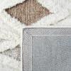 SAFAVIEH Area Rug 8×10 – Casablanca Collection – Large – Ivory & Brown, Handmade Wool, Moroccan Design, Ideal for Living Room, Bedroom, Dining Space (CSB975A)(Ivory/Brown)