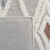 SAFAVIEH Area Rug 8×10 – Casablanca Collection – Large – Ivory & Brown, Handmade Wool, Moroccan Design, Ideal for Living Room, Bedroom, Dining Space (CSB975A)(Grey/Ivory)