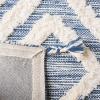 SAFAVIEH Area Rug 8×10 – Kenya Collection – Large – Black & Ivory, Handmade Wool, Moroccan Tassel Design, Ideal for Living Room, Bedroom, Dining Space (KNY331Z)(Navy/Ivory)