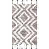 SAFAVIEH Area Rug 8×10 – Kenya Collection – Large – Black & Ivory, Handmade Wool, Moroccan Tassel Design, Ideal for Living Room, Bedroom, Dining Space (KNY331Z)(Brown/Ivory)