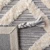 SAFAVIEH Area Rug 8×10 – Kenya Collection – Large – Black & Ivory, Handmade Wool, Moroccan Tassel Design, Ideal for Living Room, Bedroom, Dining Space (KNY331Z)(Grey/Ivory)