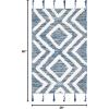 SAFAVIEH Area Rug 8×10 – Kenya Collection – Large – Black & Ivory, Handmade Wool, Moroccan Tassel Design, Ideal for Living Room, Bedroom, Dining Space (KNY331Z)(Navy/Ivory)
