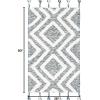 SAFAVIEH Area Rug 8×10 – Kenya Collection – Large – Black & Ivory, Handmade Wool, Moroccan Tassel Design, Ideal for Living Room, Bedroom, Dining Space (KNY331Z)(Teal/Ivory)