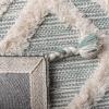 SAFAVIEH Area Rug 8×10 – Kenya Collection – Large – Black & Ivory, Handmade Wool, Moroccan Tassel Design, Ideal for Living Room, Bedroom, Dining Space (KNY331Z)(Aqua/Ivory)