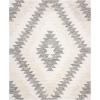 SAFAVIEH Area Rug 8×10 – Kenya Collection – Large – Grey & Ivory, Handmade Wool, Moroccan Boho Tribal Design, Ideal for Living Room, Bedroom, Dining Space (KNY451F)(Black/Ivory)