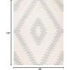 SAFAVIEH Area Rug 8×10 – Kenya Collection – Large – Grey & Ivory, Handmade Wool, Moroccan Boho Tribal Design, Ideal for Living Room, Bedroom, Dining Space (KNY451F)(Grey/Ivory)