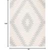 SAFAVIEH Area Rug 8×10 – Kenya Collection – Large – Grey & Ivory, Handmade Wool, Moroccan Boho Tribal Design, Ideal for Living Room, Bedroom, Dining Space (KNY451F)(Grey/Ivory)