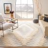 SAFAVIEH Area Rug 8×10 – Kenya Collection – Large – Grey & Ivory, Handmade Wool, Moroccan Boho Tribal Design, Ideal for Living Room, Bedroom, Dining Space (KNY451F)(Grey/Ivory)