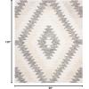 SAFAVIEH Area Rug 8×10 – Kenya Collection – Large – Grey & Ivory, Handmade Wool, Moroccan Boho Tribal Design, Ideal for Living Room, Bedroom, Dining Space (KNY451F)(Black/Ivory)