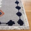 SAFAVIEH Area Rug 8×10 – Marrakech Collection – Large – Ivory & Multi, Moroccan Boho Tribal Rustic Design, Non-Shedding & Easy Cleaning, Ideal for Living Room, Bedroom, Office, Dining Space (MRK616A)(Grey/Blue Rust)