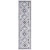 SAFAVIEH Area Rug 8×10 – Marrakech Collection – Large – Ivory & Multi, Moroccan Boho Tribal Rustic Design, Non-Shedding & Easy Cleaning, Ideal for Living Room, Bedroom, Office, Dining Space (MRK616A)(Grey/Blue Rust)