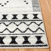 SAFAVIEH Area Rug 8×10 – Tulum Collection – Large – Black & Ivory, Moroccan Boho Tribal Design, Non-Shedding & Easy to Clean, Ideal for Living Room, Bedroom, Dining Space (TUL646Z)(Black/Ivory)