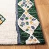 SAFAVIEH Aspen Collection Accent Rug – 4′ x 6′, Green & Ivory, Handmade Moroccan Boho Tribal Wool, Ideal for High Traffic Areas in Entryway, Living Room, Bedroom (APN702Y)(Green/Ivory)