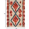 SAFAVIEH Aspen Collection Accent Rug – 4′ x 6′, Green & Ivory, Handmade Moroccan Boho Tribal Wool, Ideal for High Traffic Areas in Entryway, Living Room, Bedroom (APN702Y)(Ivory/Multi)
