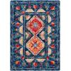 SAFAVIEH Aspen Collection Area Rug – 10′ x 14′, Navy & Orange, Handmade Boho Wool, Ideal for High Traffic Areas in Living Room, Bedroom (APN515N)(Navy/Orange)
