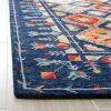 SAFAVIEH Aspen Collection Area Rug – 10′ x 14′, Navy & Orange, Handmade Boho Wool, Ideal for High Traffic Areas in Living Room, Bedroom (APN515N)(Navy/Orange)