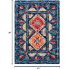 SAFAVIEH Aspen Collection Area Rug – 10′ x 14′, Navy & Orange, Handmade Boho Wool, Ideal for High Traffic Areas in Living Room, Bedroom (APN515N)(Navy/Orange)