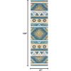 SAFAVIEH Aspen Collection Area Rug – 5′ x 8′, Blue & Yellow, Handmade Boho Wool, Ideal for High Traffic Areas in Living Room, Bedroom (APN352M)(Blue/Yellow)