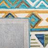 SAFAVIEH Aspen Collection Area Rug – 5′ x 8′, Blue & Yellow, Handmade Boho Wool, Ideal for High Traffic Areas in Living Room, Bedroom (APN352M)(Blue/Yellow)
