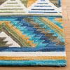 SAFAVIEH Aspen Collection Area Rug – 5′ x 8′, Blue & Yellow, Handmade Boho Wool, Ideal for High Traffic Areas in Living Room, Bedroom (APN352M)(Blue/Yellow)