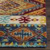 SAFAVIEH Aspen Collection Area Rug – 5′ x 8′, Navy & Ivory, Handmade Boho Tribal Wool, Ideal for High Traffic Areas in Living Room, Bedroom (APN502A)(Navy/Ivory)