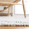 SAFAVIEH Casablanca Collection Accent Rug – 4′ x 6′, Ivory & Grey, Handmade Moroccan Boho Cotton Fringe, Ideal for High Traffic Areas in Entryway, Living Room, Bedroom (CSB464A)(Ivory/Grey)