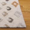 SAFAVIEH Casablanca Shag Collection Area Rug – 6′ x 9′, Ivory & Rust, Handmade Moroccan Boho Wool, Ideal for Living Room, Bedroom, Dining Room (CSB645A-6)(Ivory/Rust)