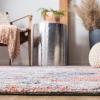 SAFAVIEH Classic Vintage Collection Area Rug – 5′ x 8′, Blue & Rust, Handmade Boho Tribal Distressed, Ideal for High Traffic Areas in Living Room, Bedroom (CLV208M)(Blue/Rust)