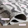 SAFAVIEH Courtyard Collection 8′ x 10′ Grey/Black CY8444 Indoor/ Outdoor Waterproof Easy Cleaning Patio Backyard Mudroom Area Rug(Grey/Black)