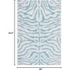SAFAVIEH Courtyard Collection 8′ x 10′ Grey/Black CY8444 Indoor/ Outdoor Waterproof Easy Cleaning Patio Backyard Mudroom Area Rug(Ivory/Aqua)
