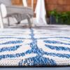SAFAVIEH Courtyard Collection 8′ x 10′ Grey/Black CY8444 Indoor/ Outdoor Waterproof Easy Cleaning Patio Backyard Mudroom Area Rug(Ivory/Navy)