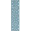 SAFAVIEH Courtyard Collection 8′ x 11′ Grey / Aqua CY8533 Indoor/ Outdoor Waterproof Easy Cleaning Patio Backyard Mudroom Area Rug(Aqua/Grey)