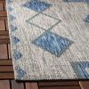 SAFAVIEH Courtyard Collection 8′ x 11′ Grey / Aqua CY8533 Indoor/ Outdoor Waterproof Easy Cleaning Patio Backyard Mudroom Area Rug(Grey/Aqua)