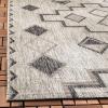 SAFAVIEH Courtyard Collection 8′ x 11′ Grey / Aqua CY8533 Indoor/ Outdoor Waterproof Easy Cleaning Patio Backyard Mudroom Area Rug(Grey/Black)