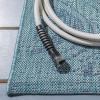 SAFAVIEH Courtyard Collection 8′ x 11′ Grey / Aqua CY8557 Indoor/ Outdoor Waterproof Easy Cleaning Patio Backyard Mudroom Area Rug(Grey/Aqua)