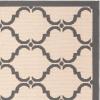 SAFAVIEH Courtyard Collection 8′ x 11′ Navy/Beige CY6009 Trellis Indoor/ Outdoor Waterproof Easy-Cleaning Patio Backyard Mudroom Area-Rug(Beige/Anthracite)