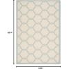 SAFAVIEH Courtyard Collection 8′ x 11′ Navy/Beige CY6009 Trellis Indoor/ Outdoor Waterproof Easy-Cleaning Patio Backyard Mudroom Area-Rug(Beige/Aqua)