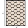 SAFAVIEH Courtyard Collection 8′ x 11′ Navy/Beige CY6009 Trellis Indoor/ Outdoor Waterproof Easy-Cleaning Patio Backyard Mudroom Area-Rug(Beige/Black)