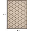 SAFAVIEH Courtyard Collection 8′ x 11′ Navy/Beige CY6009 Trellis Indoor/ Outdoor Waterproof Easy-Cleaning Patio Backyard Mudroom Area-Rug(Beige/Brown)