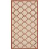 SAFAVIEH Courtyard Collection 8′ x 11′ Navy/Beige CY6009 Trellis Indoor/ Outdoor Waterproof Easy-Cleaning Patio Backyard Mudroom Area-Rug(Beige/Terracotta)