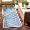 SAFAVIEH Courtyard Collection 8′ x 11′ Navy/Beige CY6009 Trellis Indoor/ Outdoor Waterproof Easy-Cleaning Patio Backyard Mudroom Area-Rug(Blue/Beige)
