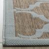SAFAVIEH Courtyard Collection 8′ x 11′ Navy/Beige CY6009 Trellis Indoor/ Outdoor Waterproof Easy-Cleaning Patio Backyard Mudroom Area-Rug(Brown/Aqua)