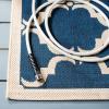 SAFAVIEH Courtyard Collection 8′ x 11′ Navy/Beige CY6009 Trellis Indoor/ Outdoor Waterproof Easy-Cleaning Patio Backyard Mudroom Area-Rug(Navy/Beige)